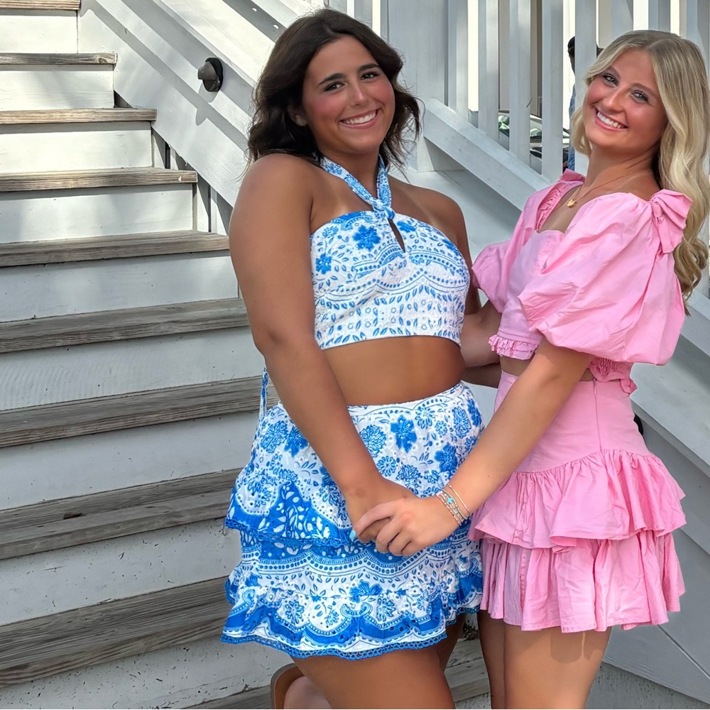 The Vintage Shop Blue and White Floral Top